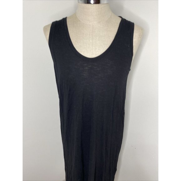 Madewell Maxi Dress Size L Black Tank Sleeveless Round Neck Long - Picture 2 of 9